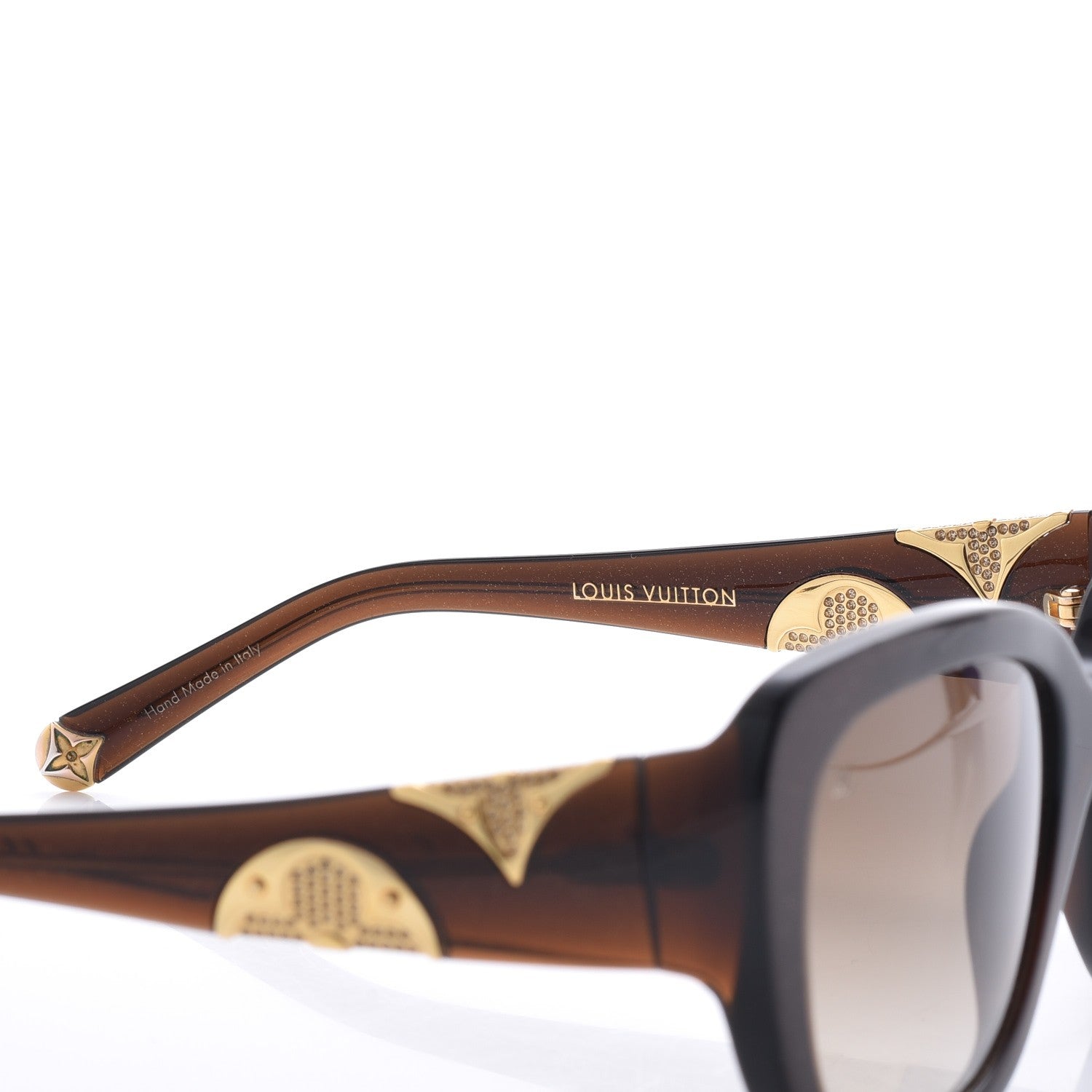 Louis Vuitton Iris PM Sunglasses Z0681W Brown Speckling 7 of 8