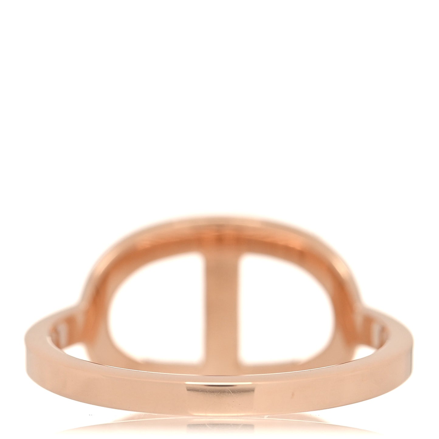 18K Rose Gold Diamond MM Chaine d'Ancre Contour Ring 53 6.5