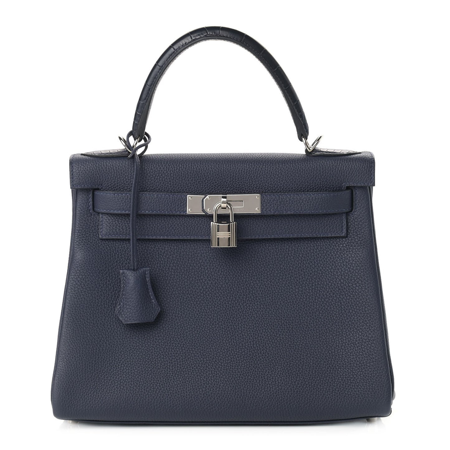 Togo Matte Alligator Kelly Retourne Touch 28 Bleu Nuit Bleu Marine