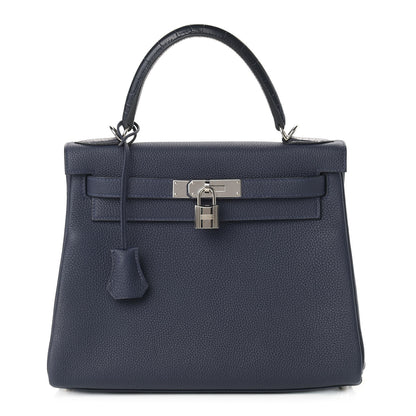 Hermes Togo Matte Alligator Kelly Retourne Touch 28 Bleu Nuit Bleu Marine 1 of 10