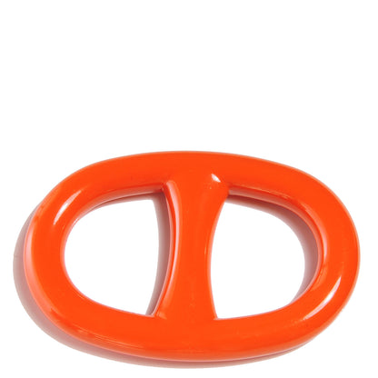 Hermes Lacquer Chaine D'Ancre Scarf Ring Orange 1 of 4
