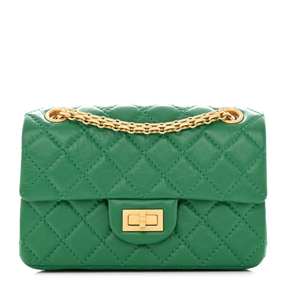 Chanel Aged Calfskin Quilted 2.55 Reissue Mini Flap Green 1 of 11