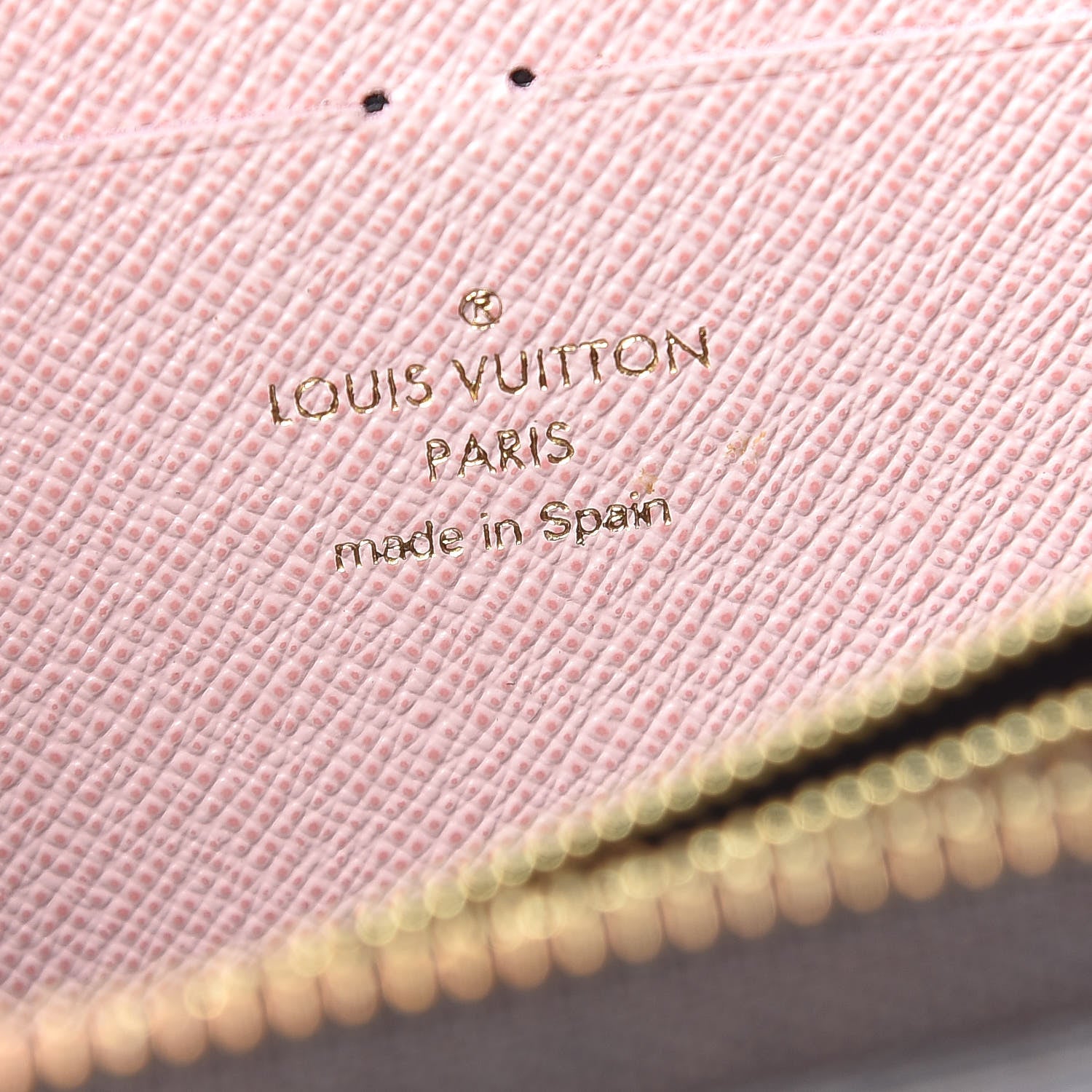 Louis Vuitton Damier Ebene Clemence Wallet Rose Ballerine 6 of 8