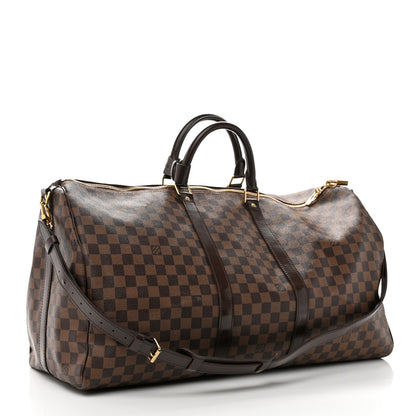 Louis Vuitton Damier Ebene Keepall Bandouliere 55 3 of 12