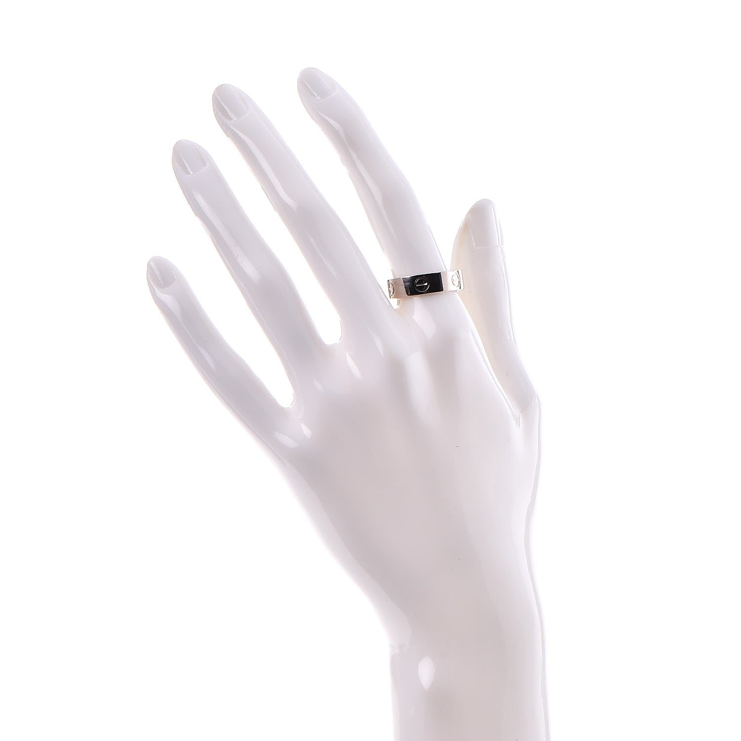 Cartier 18K White Gold 5.5mm LOVE Ring 57 8 2 of 6