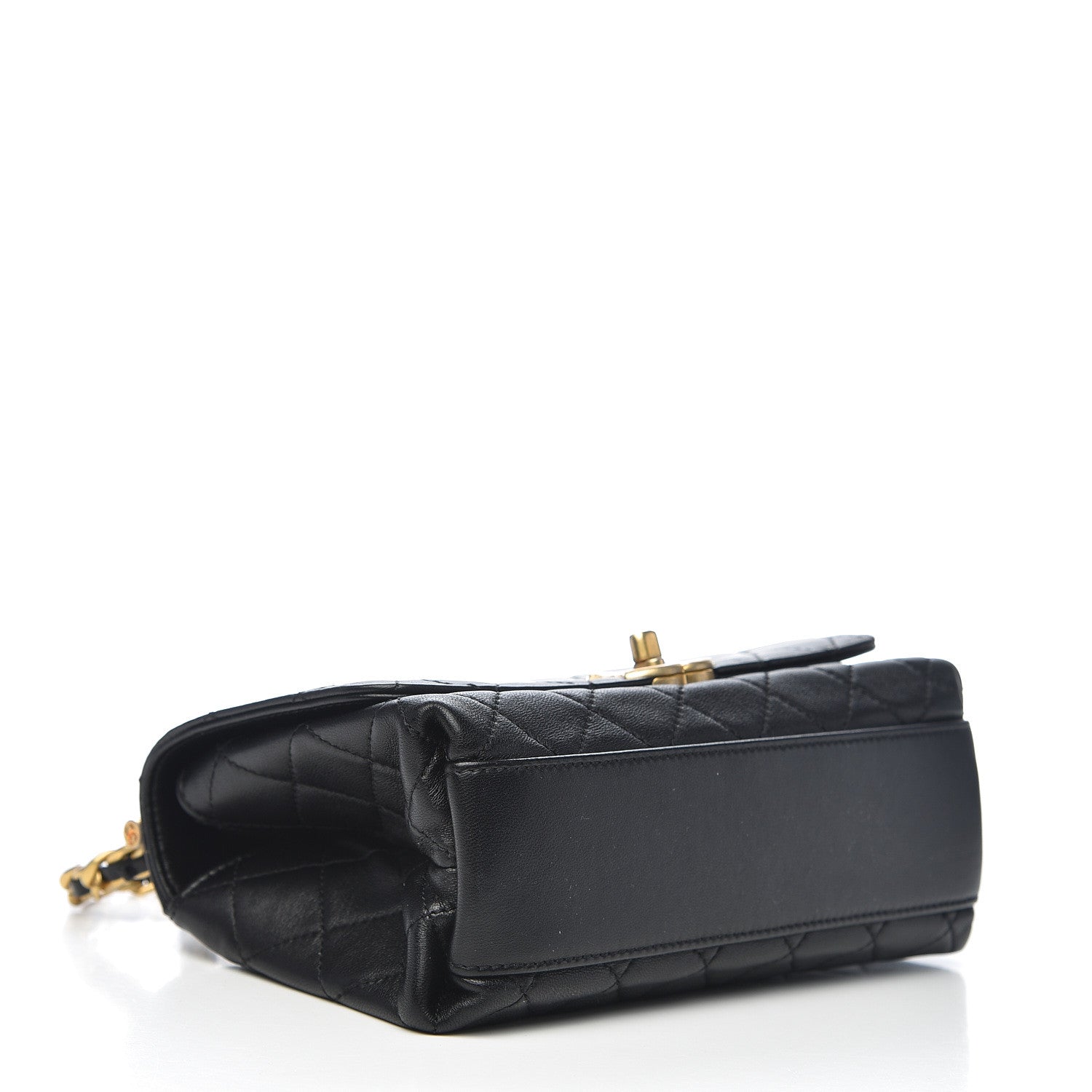 Chanel Lambskin Quilted La Parisienne Top Handle Flap Black 4 of 12