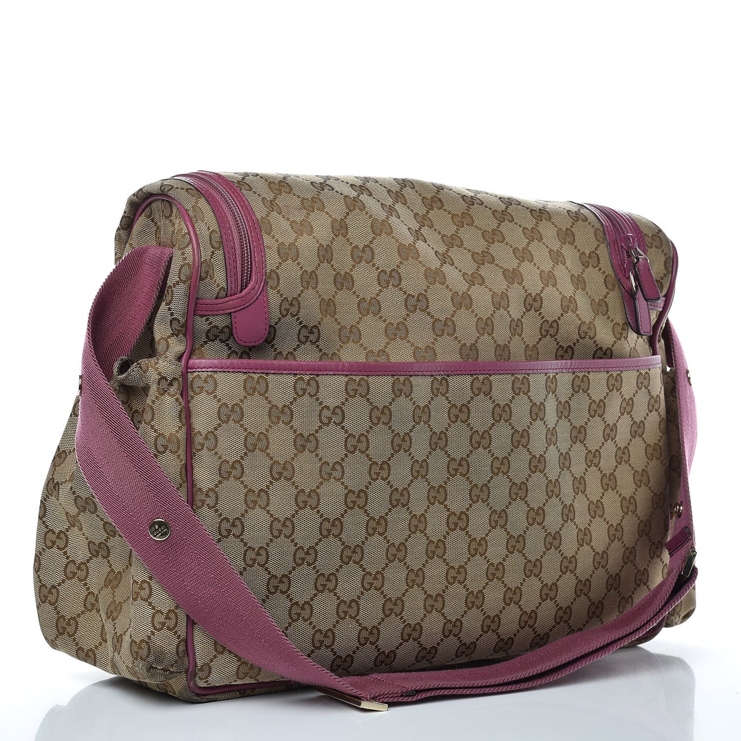 Monogram Margaux Calfskin Large Diaper Bag Beige Ebony Peonia Flower