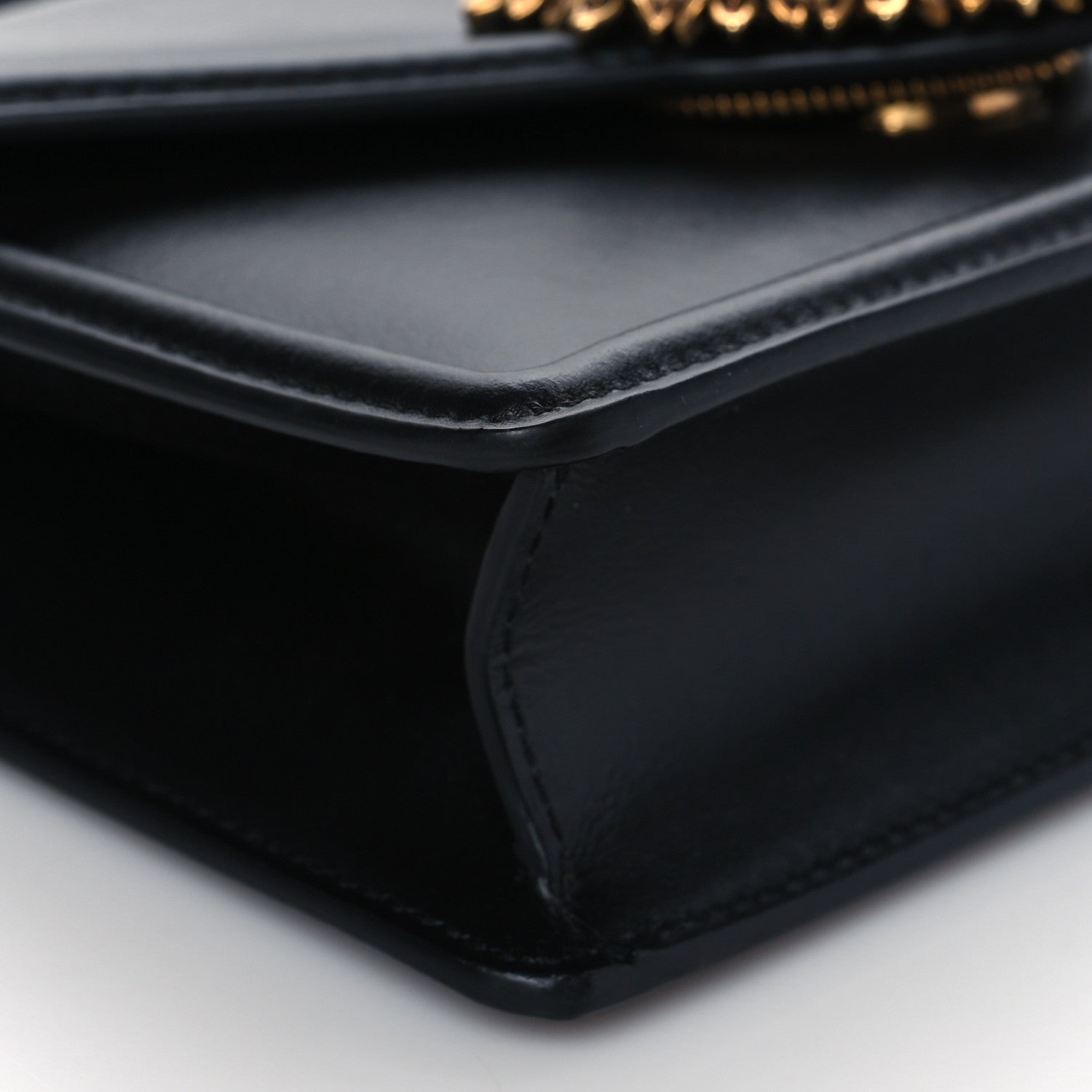 Dolce & Gabbana Smooth Calfskin Small Devotion Envelope Top Handle Bag Black 8 of 9