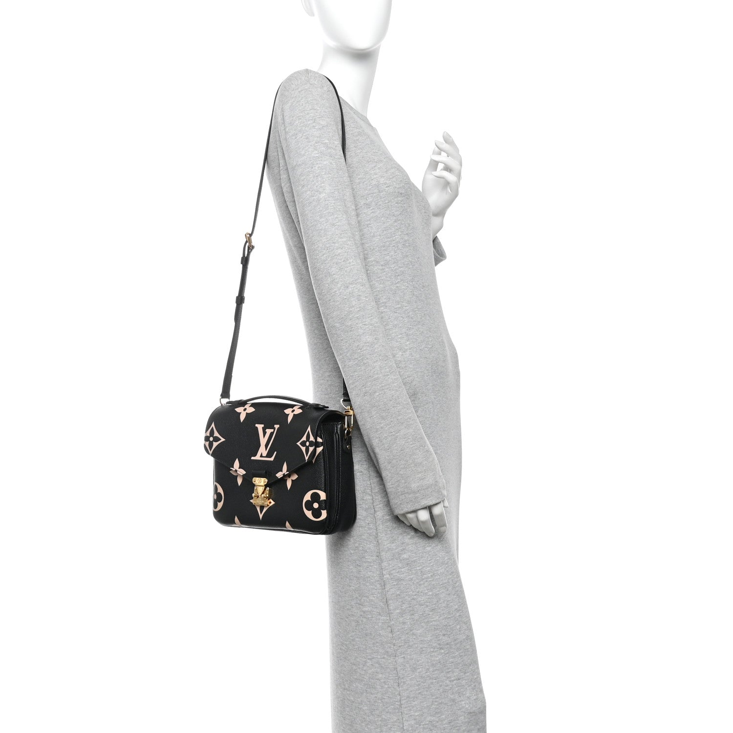 Louis Vuitton Empreinte Monogram Giant Pochette Metis Black Beige Black Beige 2 of 10