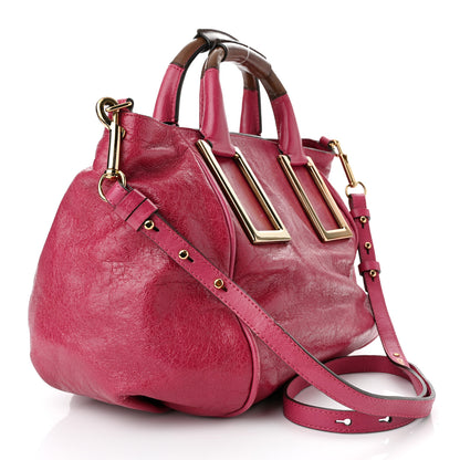 Chloe Tumbled Lambskin Small Ethel Satchel Cyclamen 2 of 10