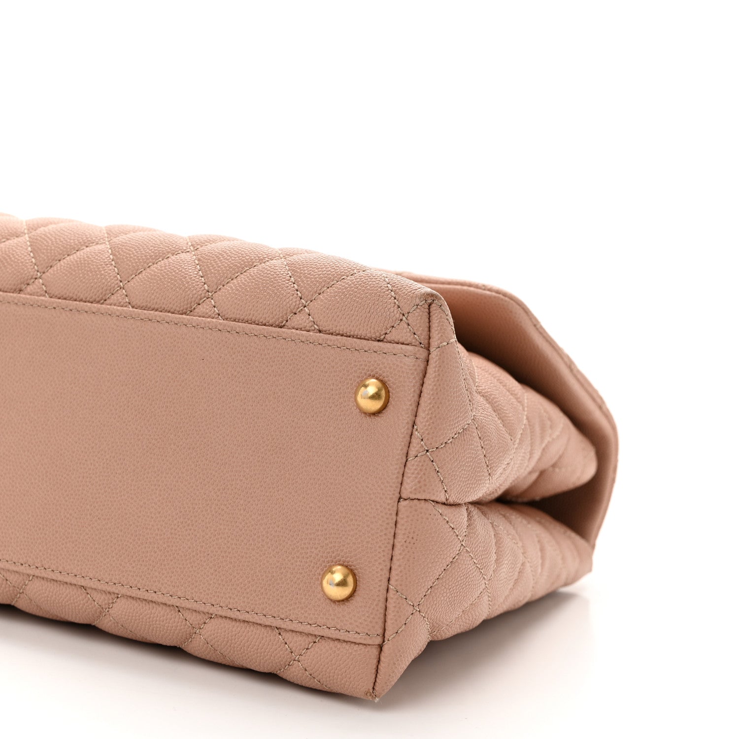 Chanel Caviar Quilted Medium Coco Handle Flap Beige 10 of 10