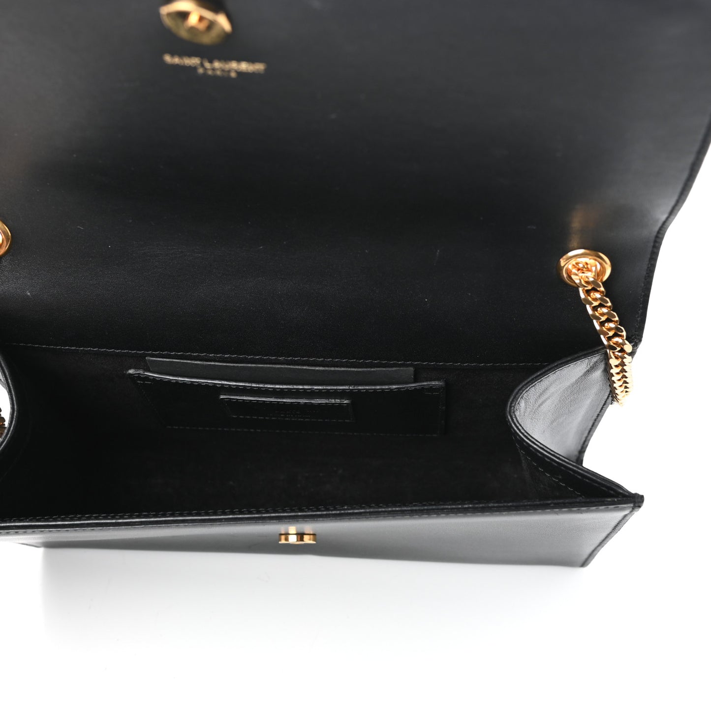Smooth Calfskin Medium Classic Monogram Kate Tassel Satchel Black