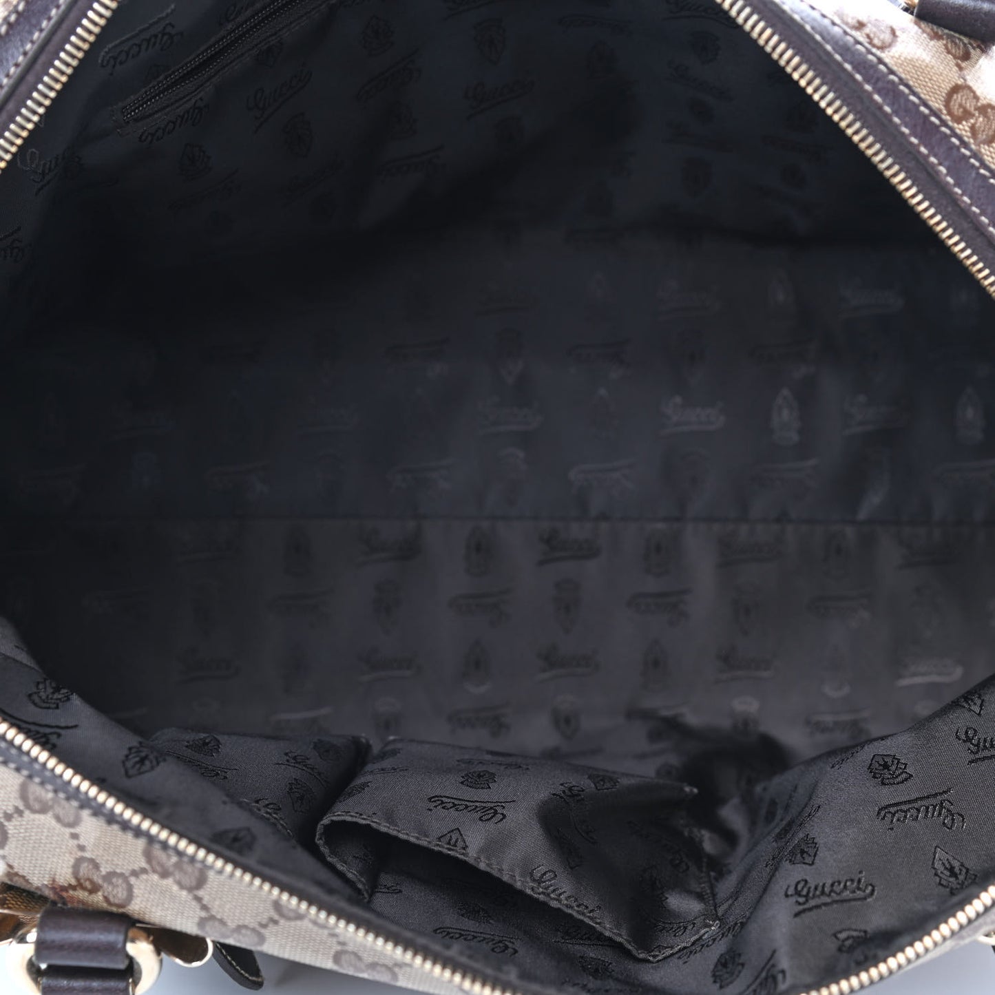 Crystal Monogram Large Duchessa Boston Dark Brown