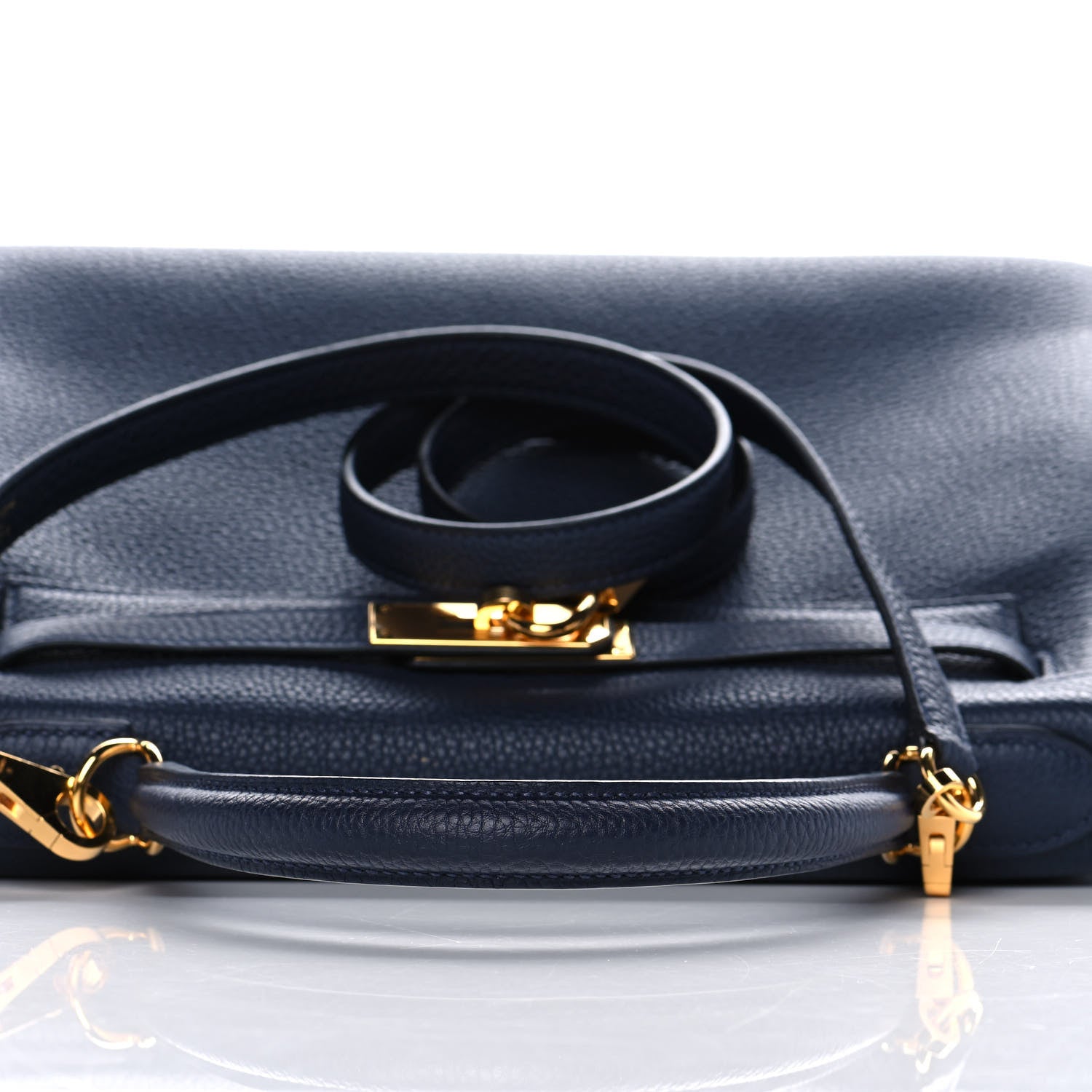 Hermes Togo Kelly Retourne 28 Bleu Nuit 11 of 39