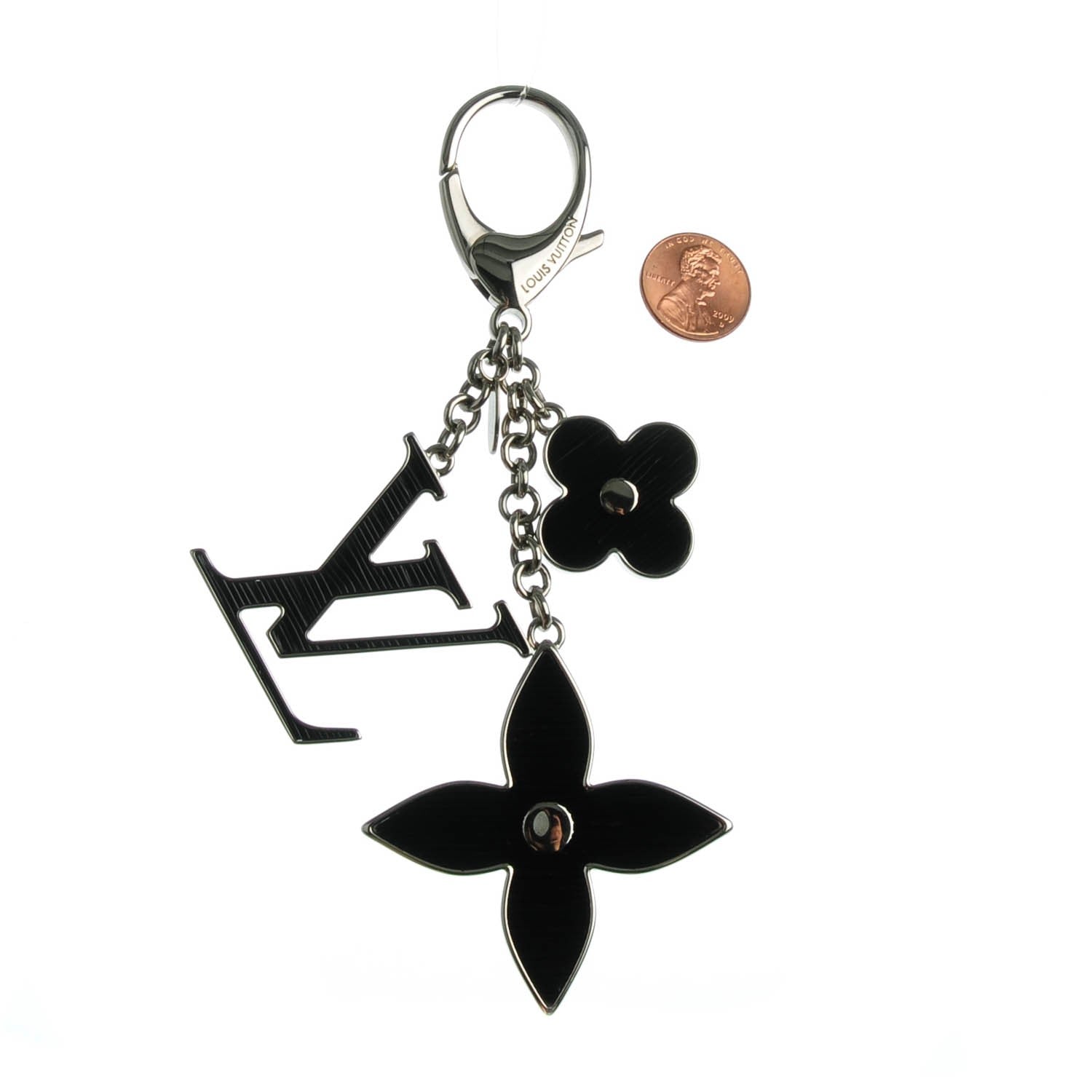 Louis Vuitton Fleur d'Epi Bag Charm Black 2 of 6