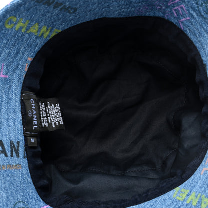 Chanel Denim Mood Cloche Bucket Hat M Blue 7 of 8