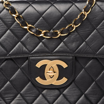 Chanel Lambskin Quilted XL Jumbo Single Flap Black 11 of 11