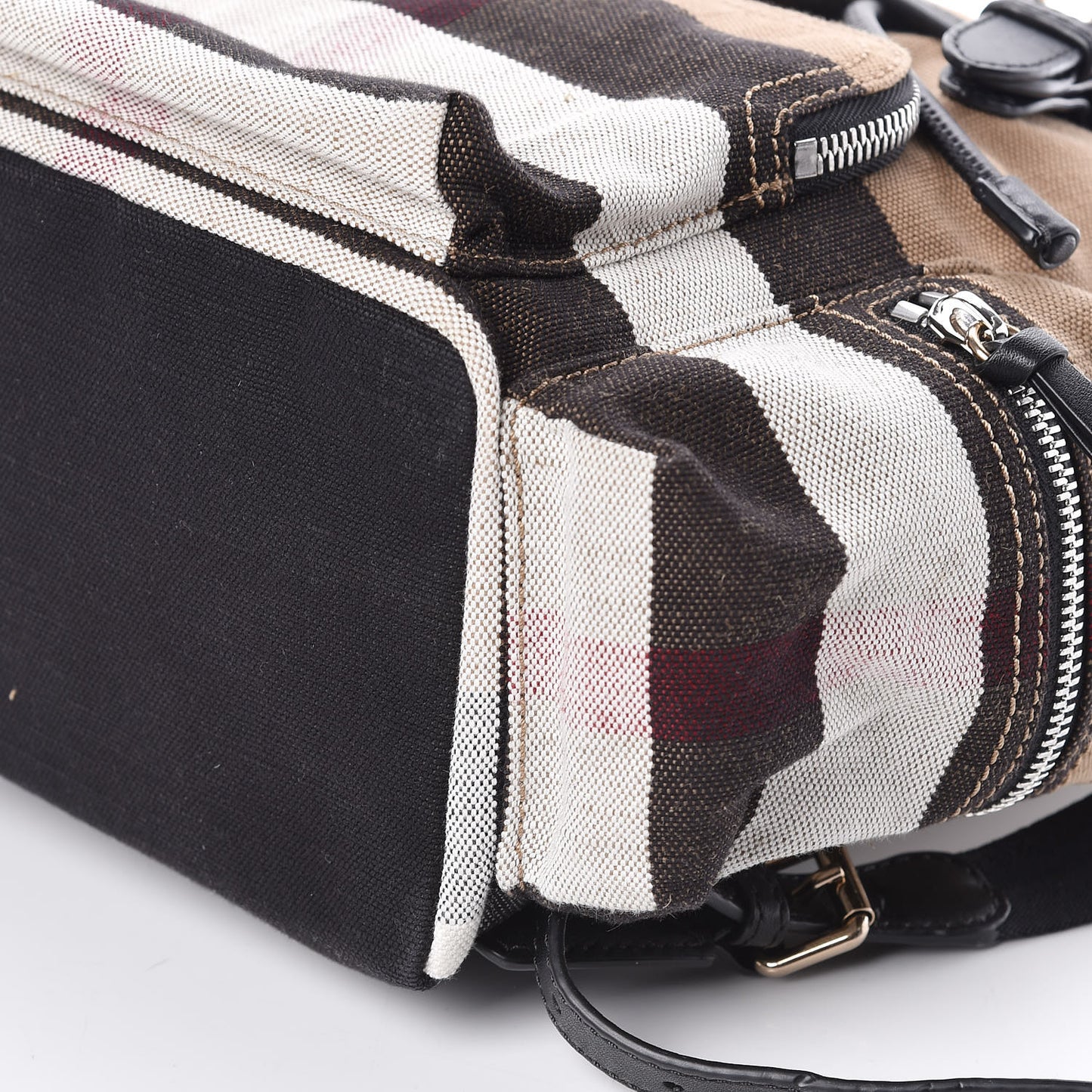 Canvas Mega Check Medium Rucksack Backpack Black