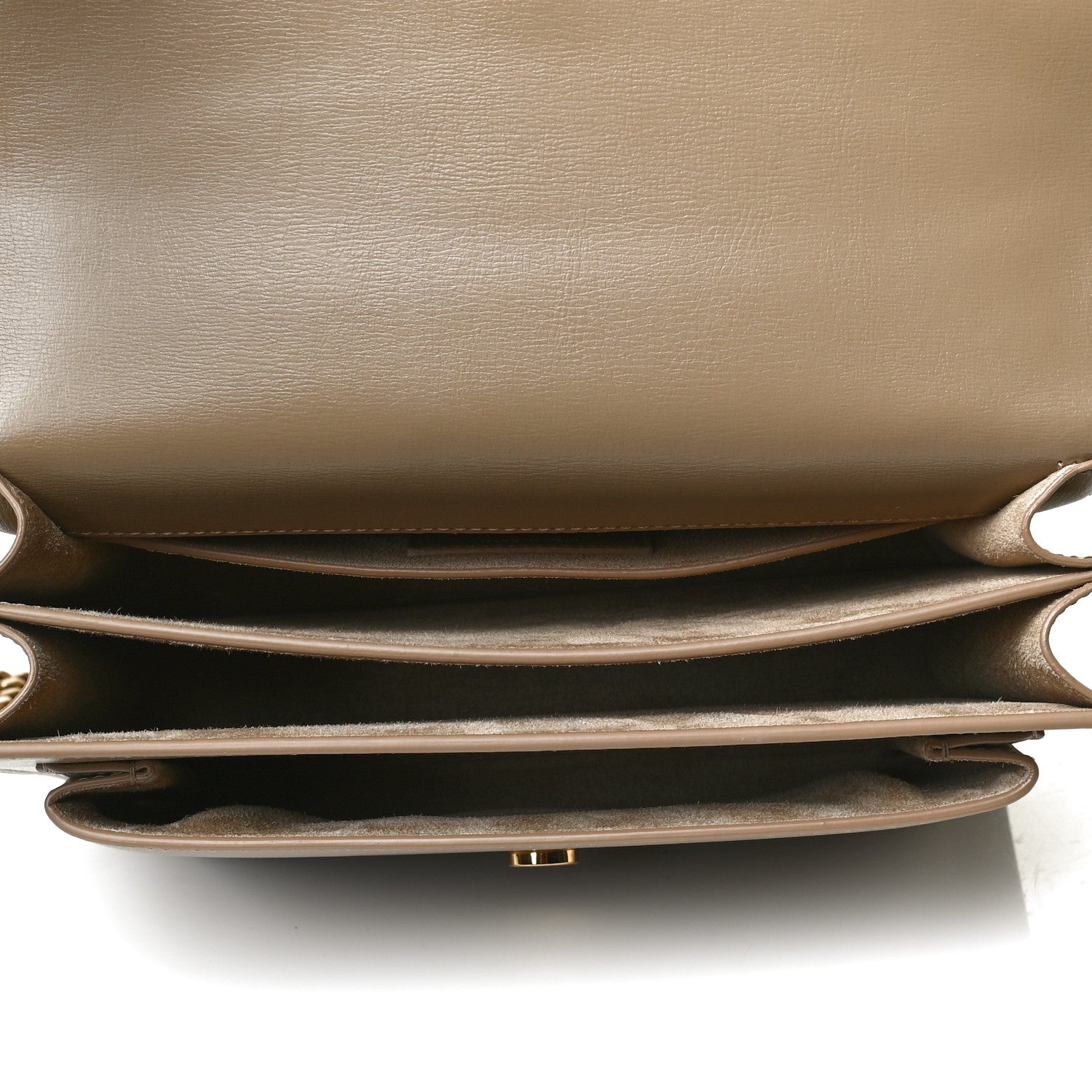 Saint Laurent Calfskin Medium Monogram Sunset Dark Beige 4 of 14