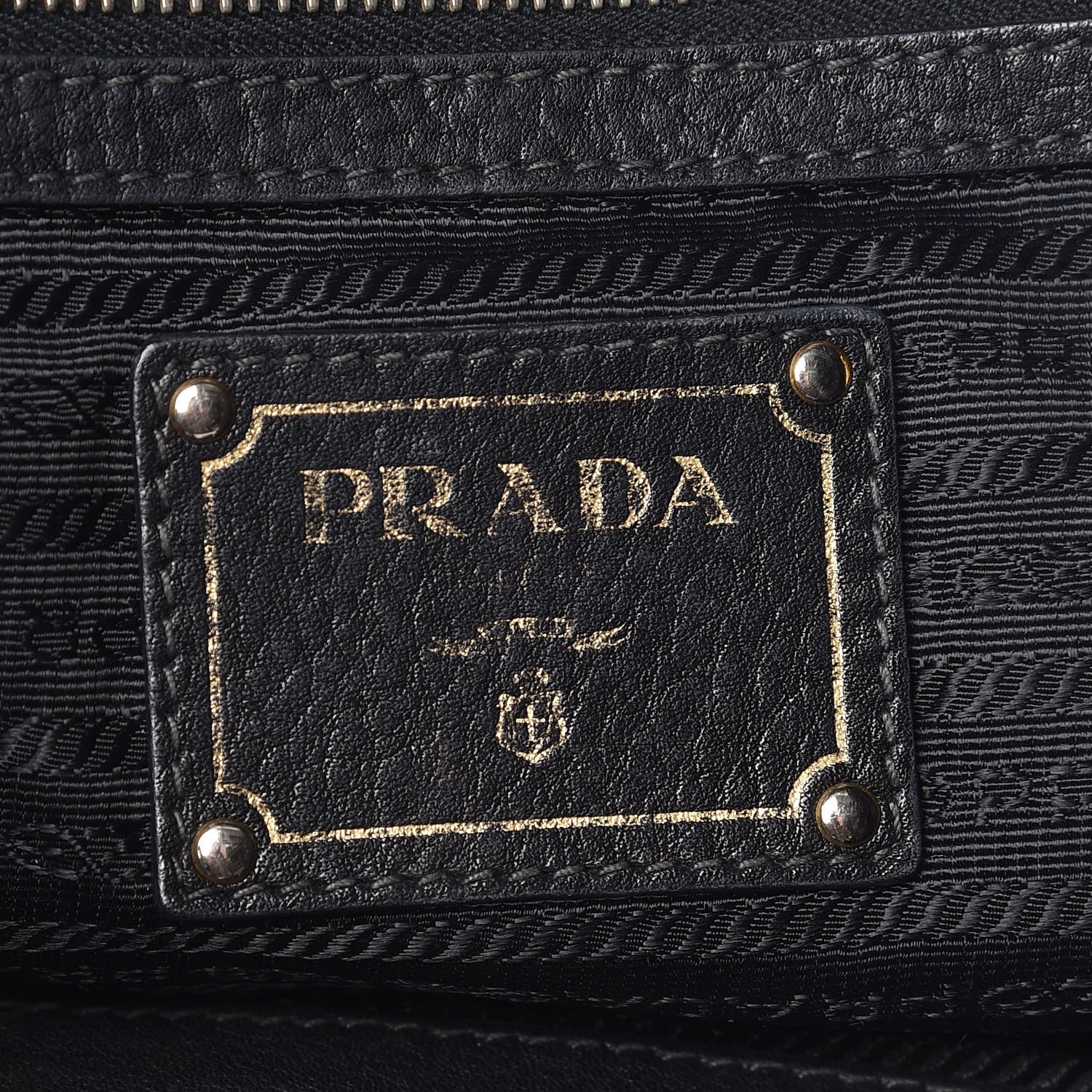Prada Vitello Daino Side Zip Pocket Hobo Black 8 of 12