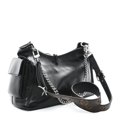 Louis Vuitton Lambskin CarryAll Cargo Vibe PM Black 3 of 9