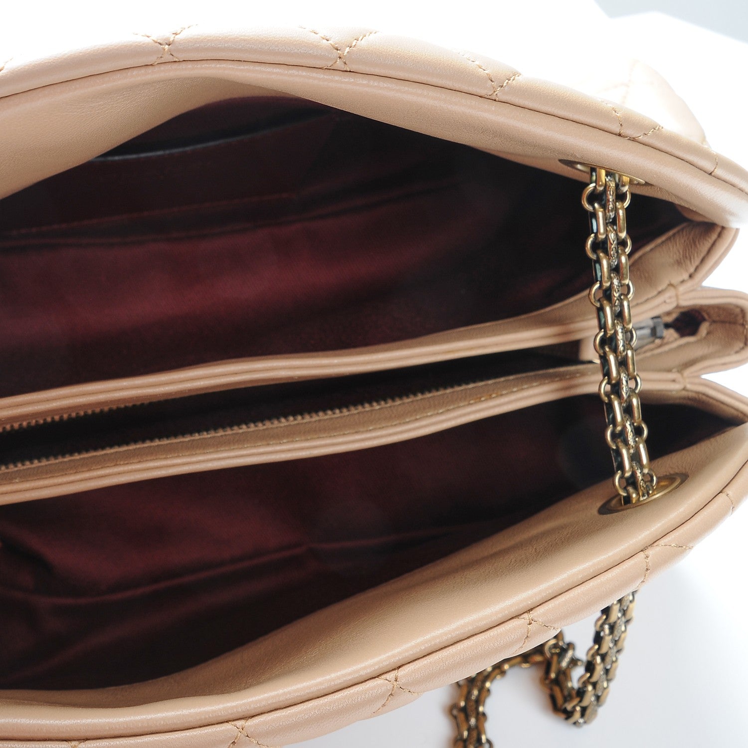 Chanel Lambskin Quilted Medium Just Mademoiselle Beige 5 of 7
