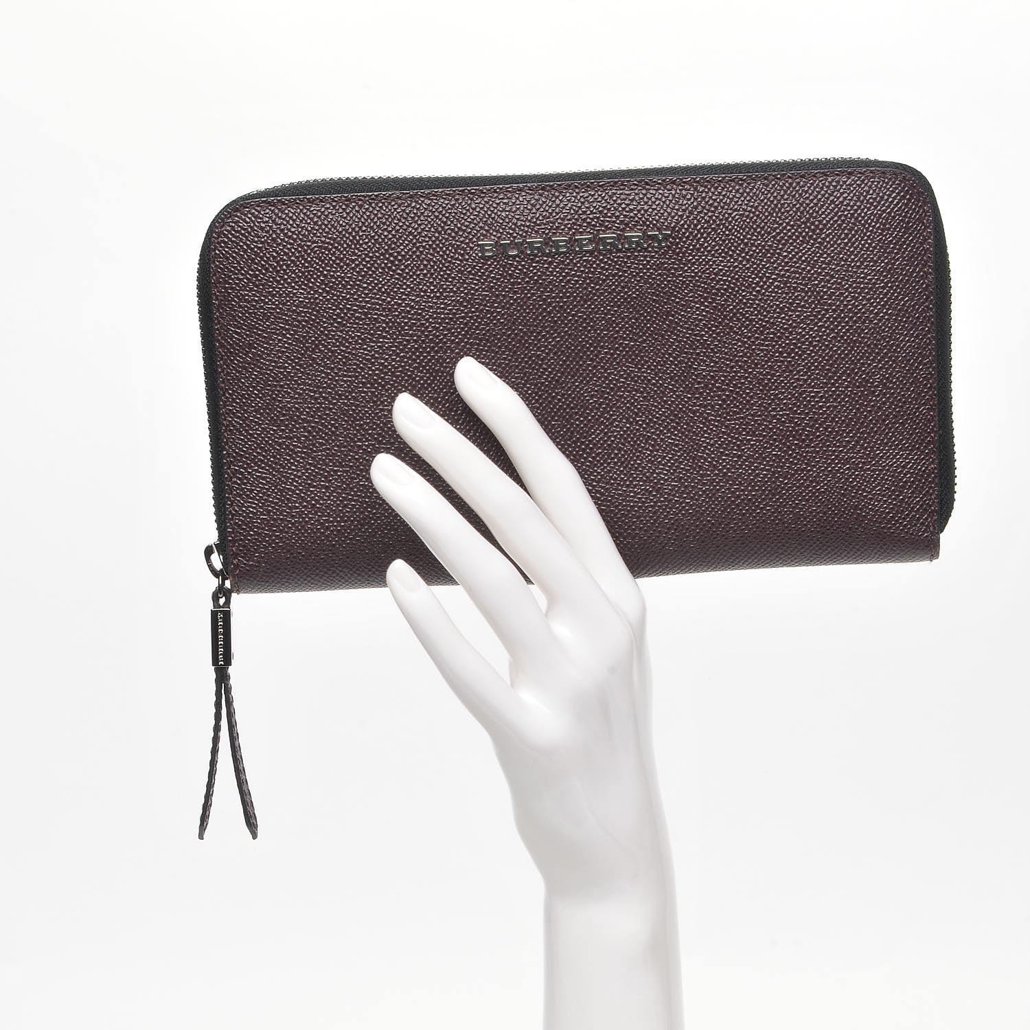 Burberry London Calfskin Elmore Zip Around Wallet Wine 2 of 9
