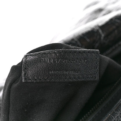 Saint Laurent Crinkled Calfskin Matelasse Monogram Medium Niki Chain Satchel Black 8 of 11