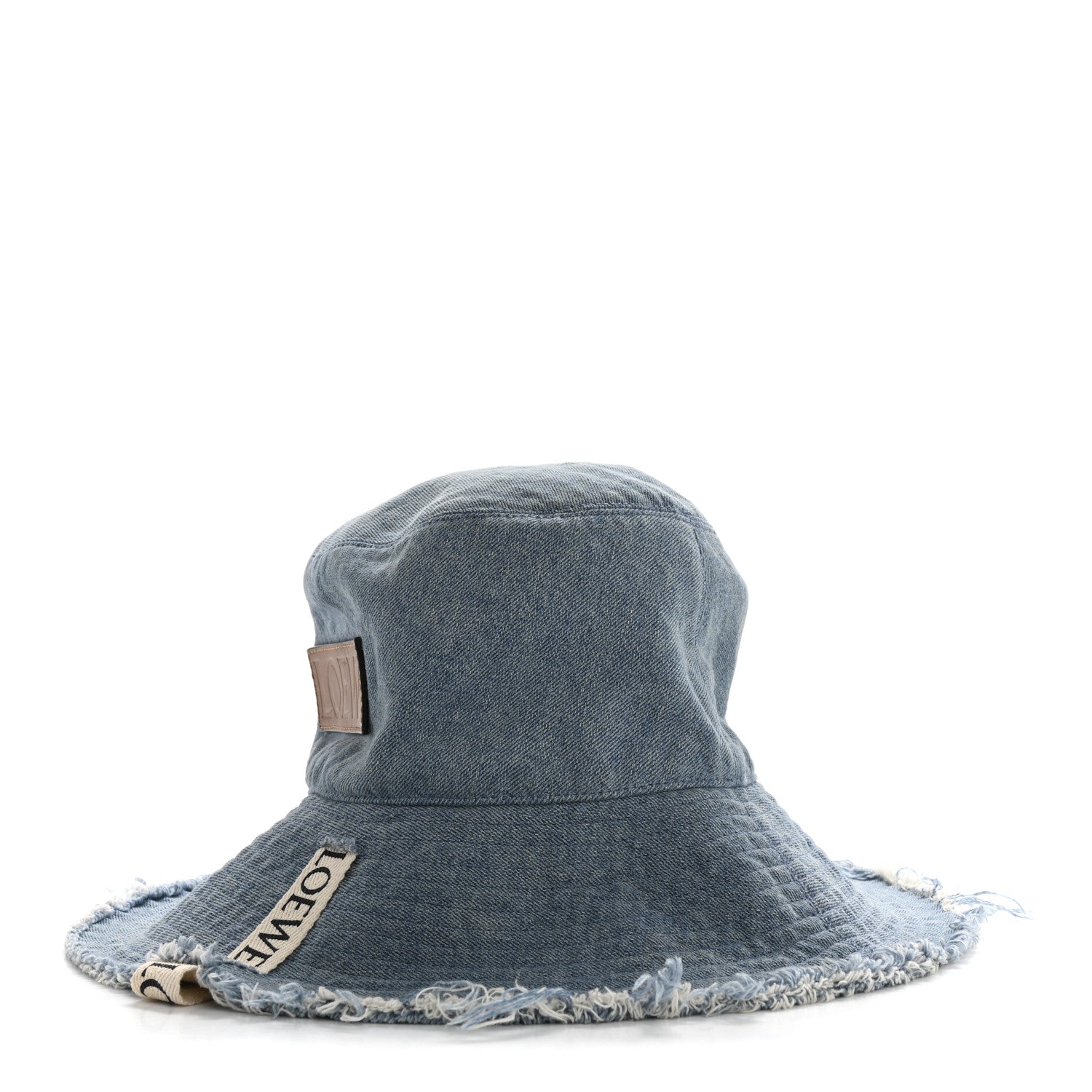Loewe X PAULA'S IBIZA Denim Frayed Fisherman Bucket Hat 59 Blue