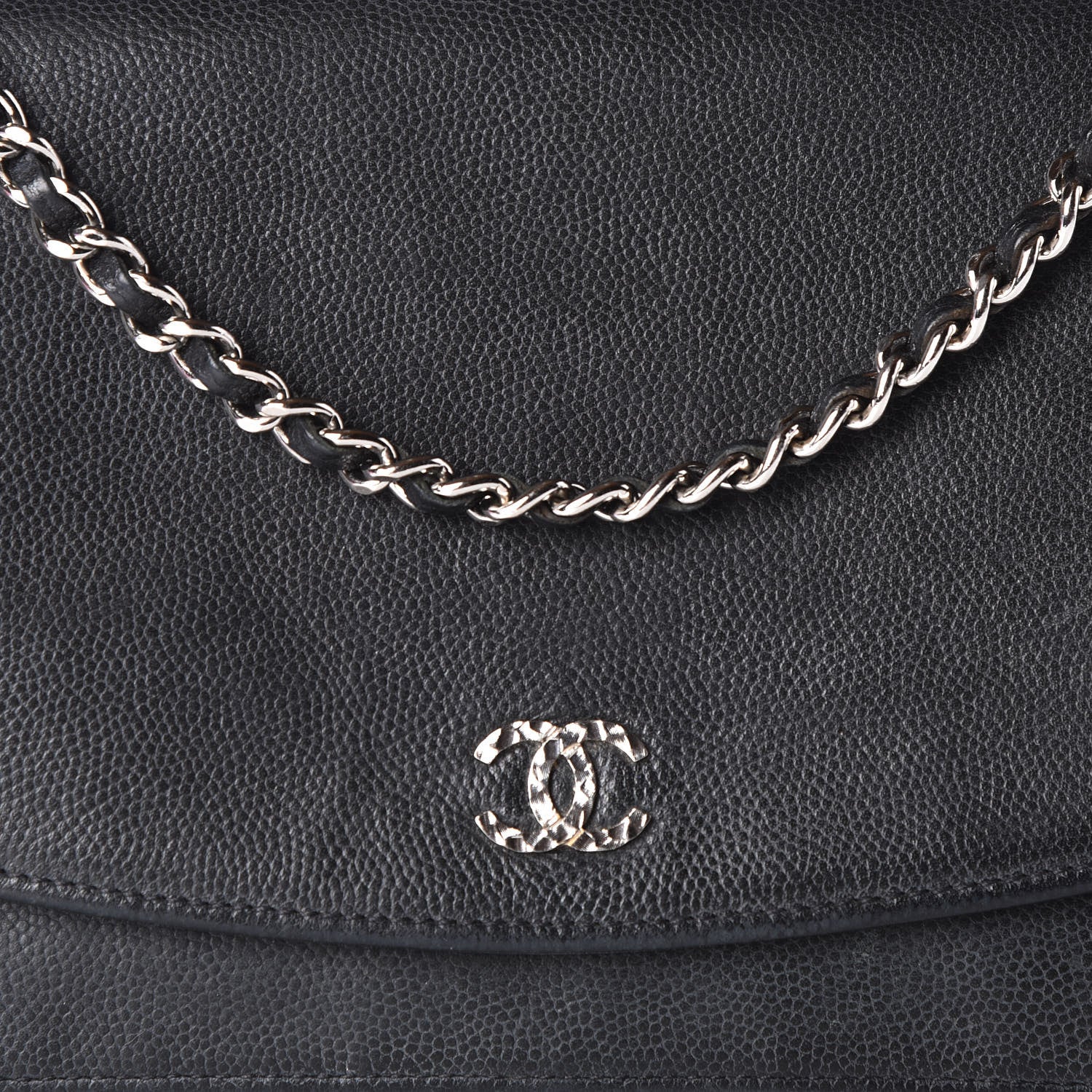 Chanel Caviar Sevruga Wallet On Chain WOC Black 10 of 10