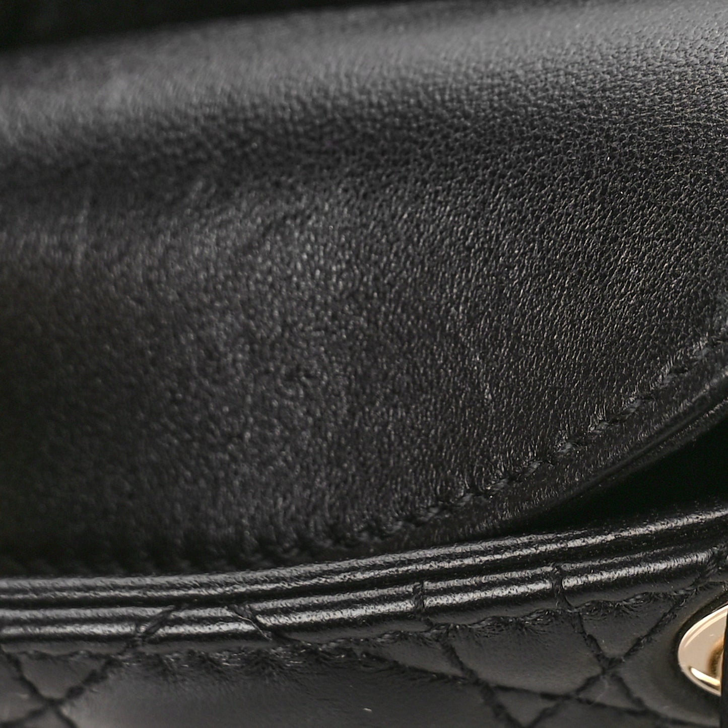 Lambskin Cannage Micro Lady Dior Black