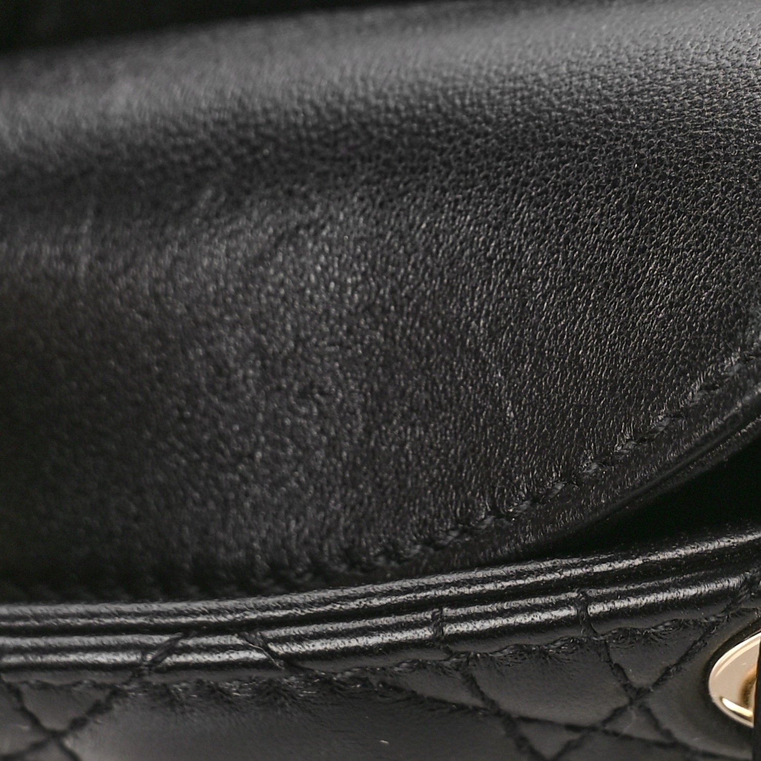 Christian Dior Lambskin Cannage Micro Lady Dior Black 9 of 10