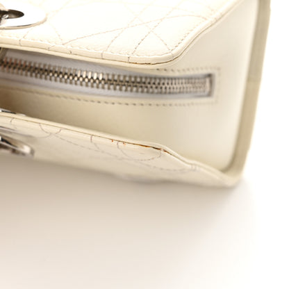 Christian Dior Calfskin Cannage Stitched Small East West Lady Dior White 15 of 15