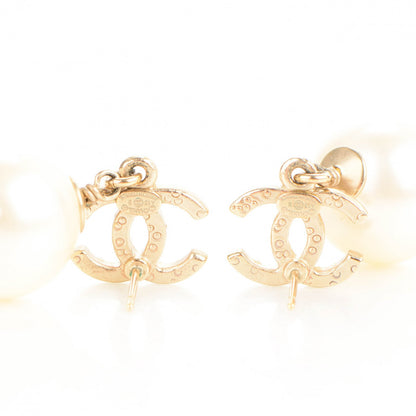 Chanel Pearl CC Drop Earrings Gold 3 of 4