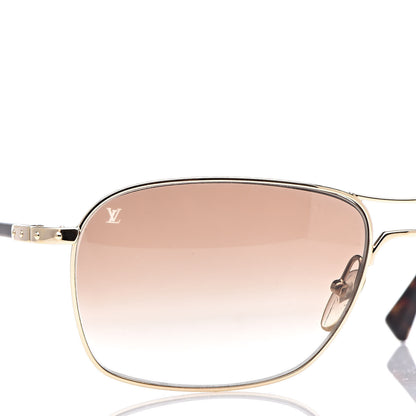 Louis Vuitton Conspiration Pilote Sunglasses Z0034U Gold 8 of 9