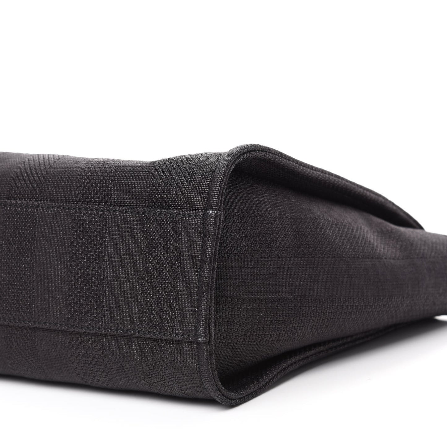 Mixed Fibers Calfskin Small Deauville Tote Black
