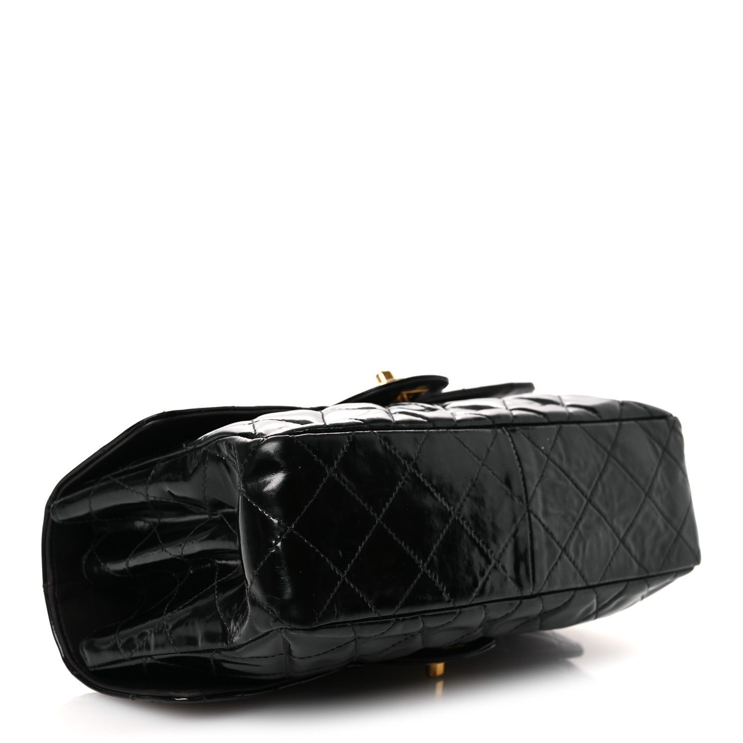 Chanel Patent Quilted Medium Double Sided Flap Black 4 of 17