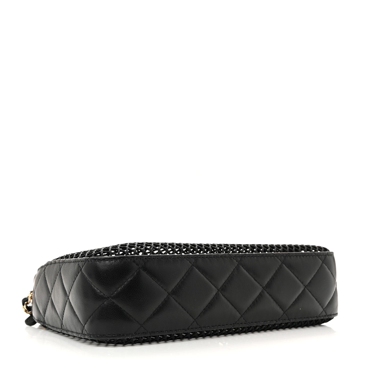 Chanel Mesh Shiny Lambskin Clutch With Chain Black 5 of 12