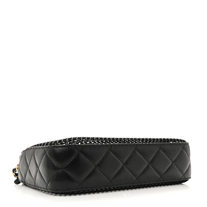 Chanel Mesh Shiny Lambskin Clutch With Chain Black 5 of 12