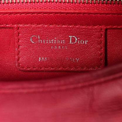 Christian Dior Lambskin Cannage Medium Pearl Lady Dior Dark Pink 6 of 11