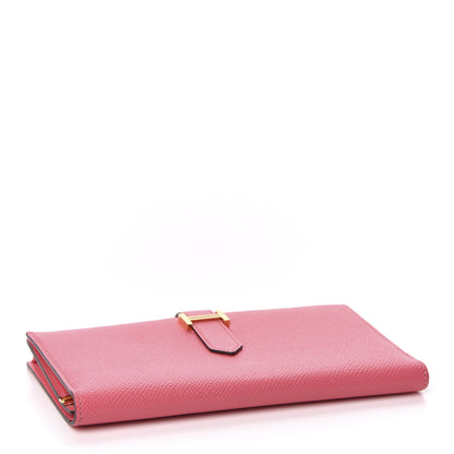 Hermes Epsom Bearn Gusset Wallet Rose Azalee 4 of 8