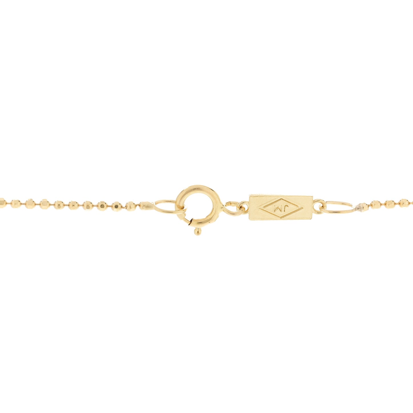 18K Yellow Gold Diamond Good Luck Pendant Necklace