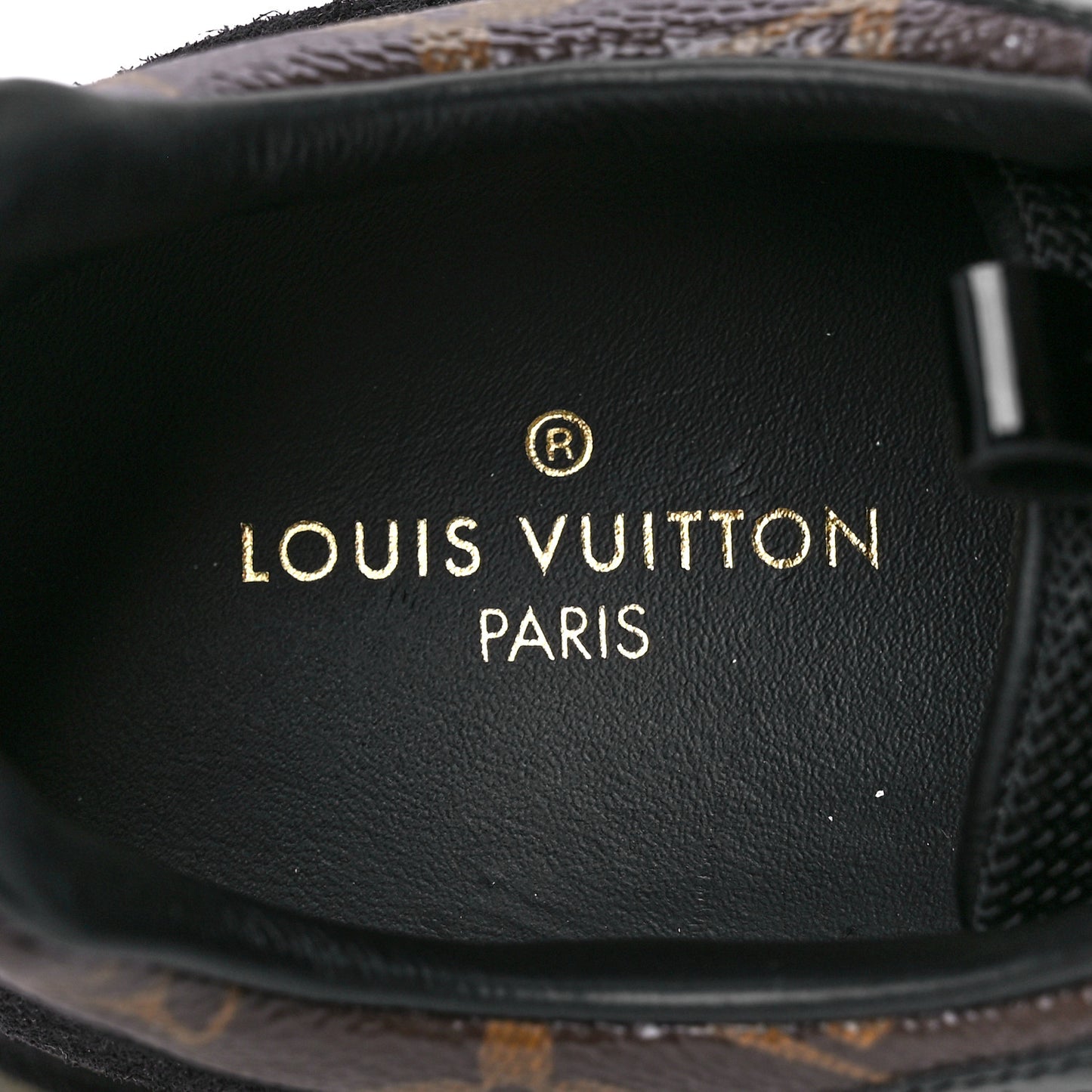 Suede Monogram Run Away Sneakers 36.5 Black