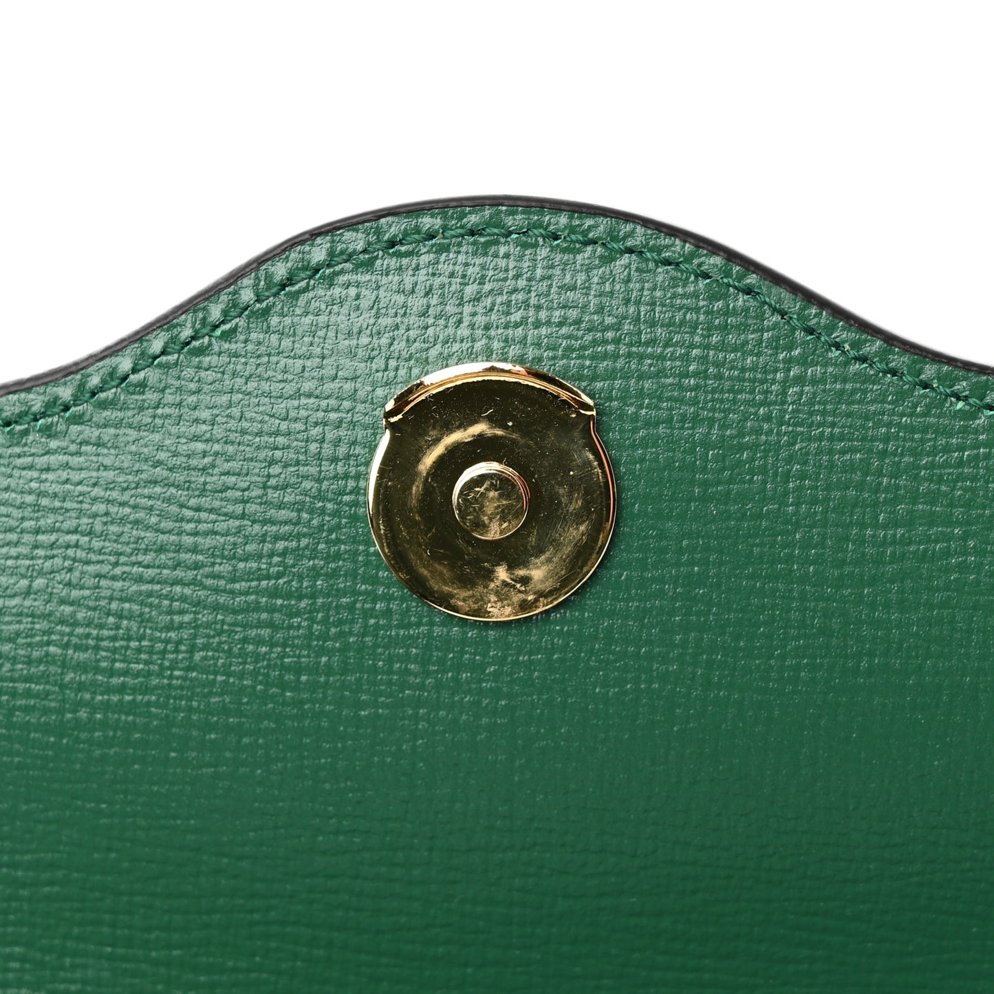 Azalea Calfskin Web Monochrome Mini Horsebit 1955 Chain Shoulder Bag Emerald