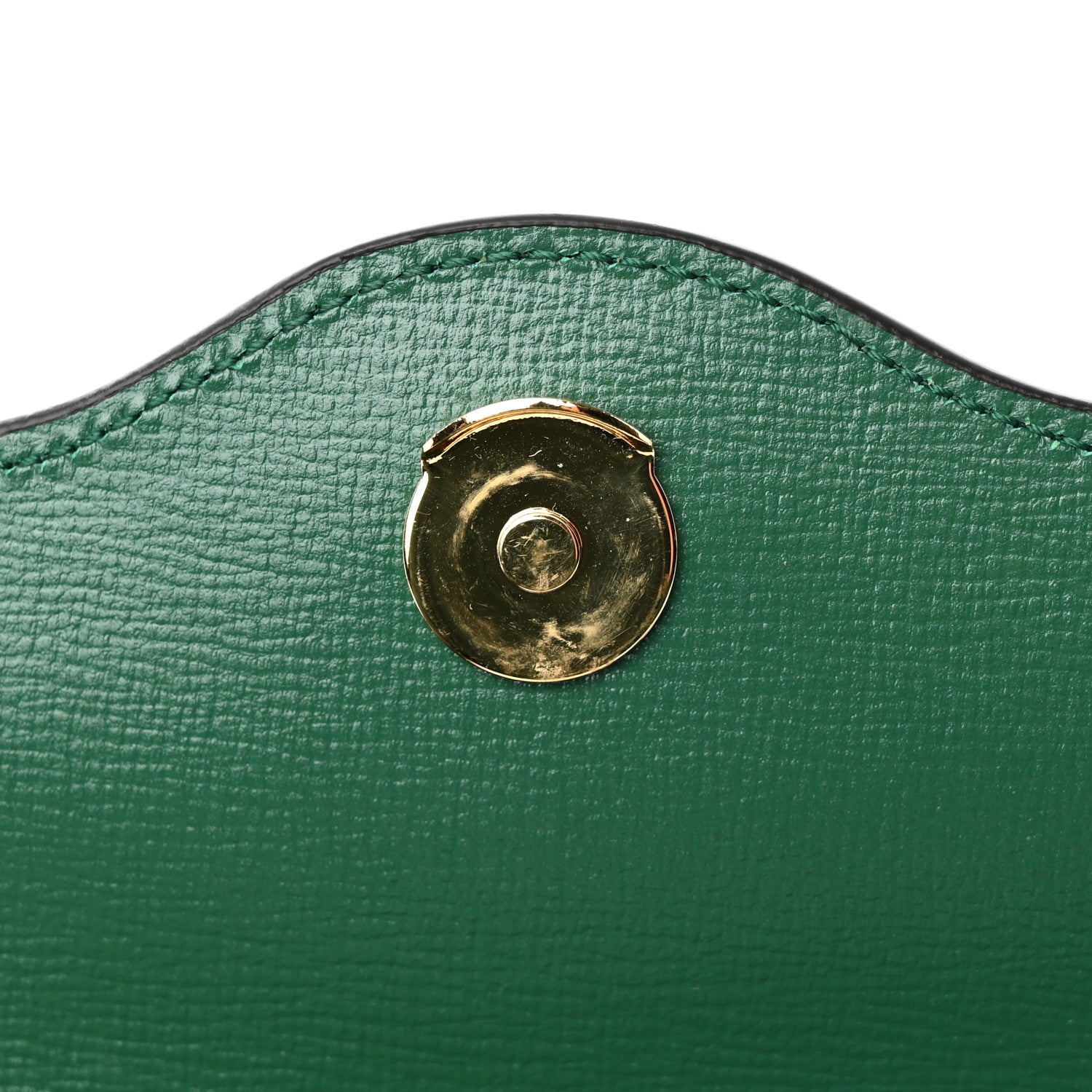 Gucci Azalea Calfskin Web Monochrome Mini Horsebit 1955 Chain Shoulder Bag Emerald 15 of 17