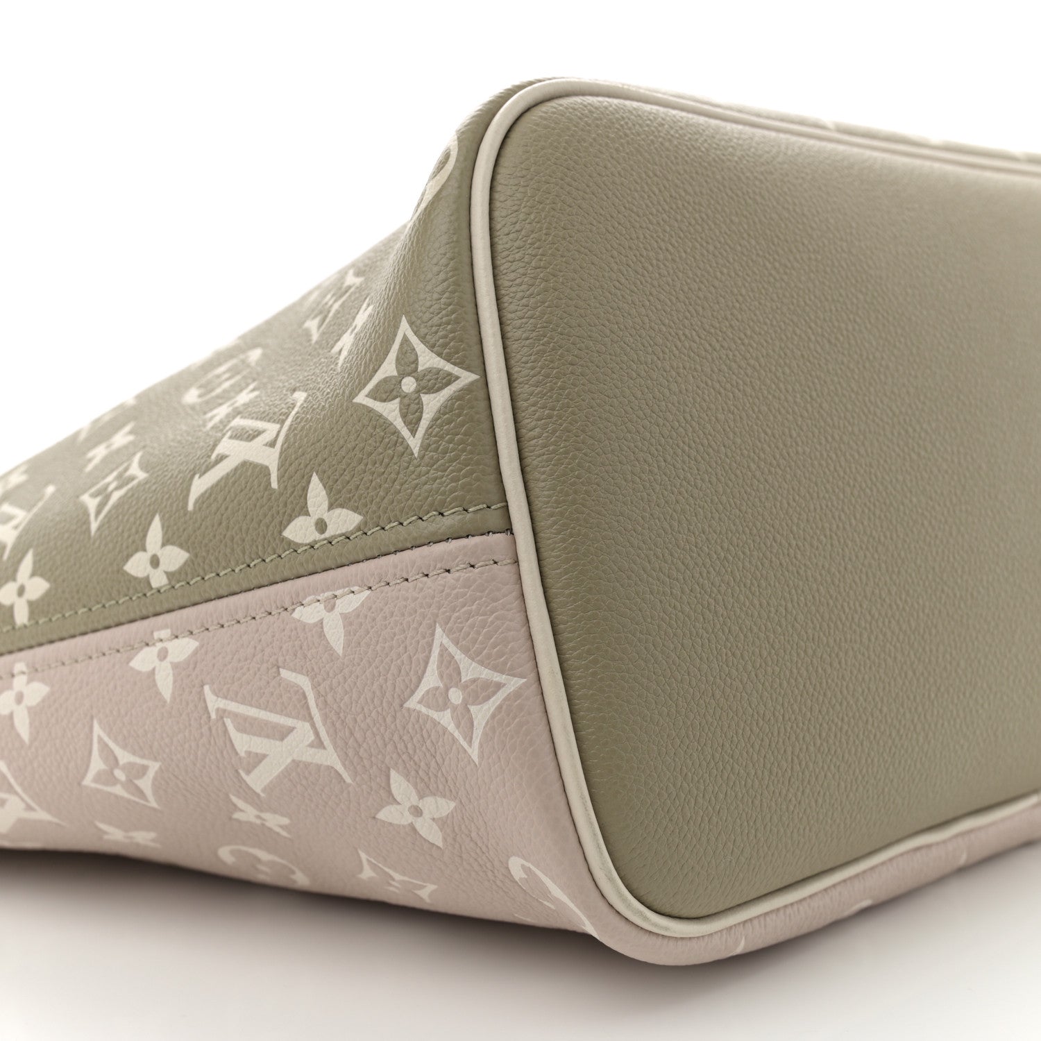 Louis Vuitton Empreinte Monogram Spring In The City Neverfull MM Kaki Beige Cream 9 of 11
