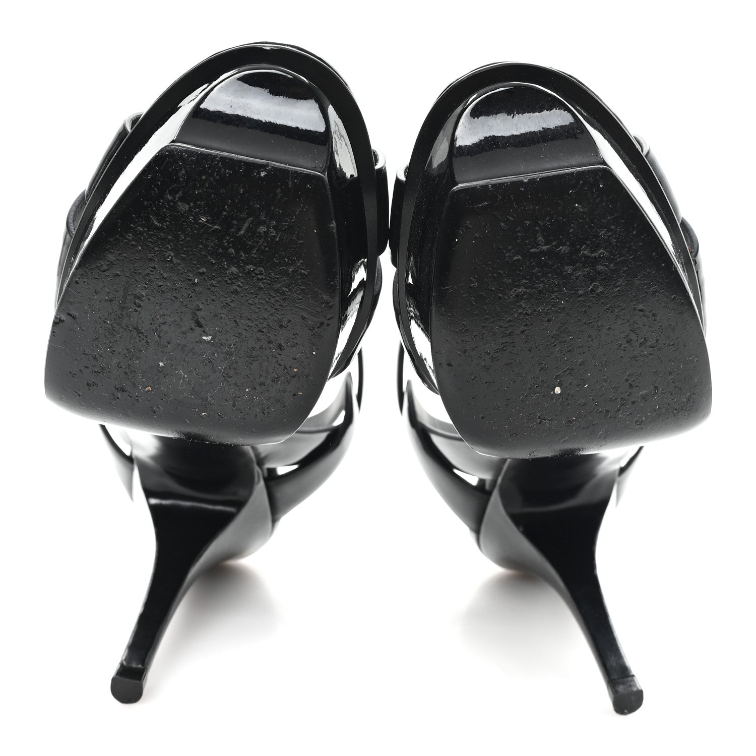 Saint Laurent Patent Tribute 75 Platform Sandals 37 Black 6 of 10
