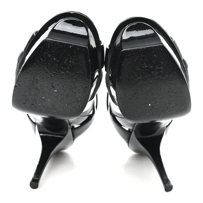 Saint Laurent Patent Tribute 75 Platform Sandals 37 Black 6 of 10
