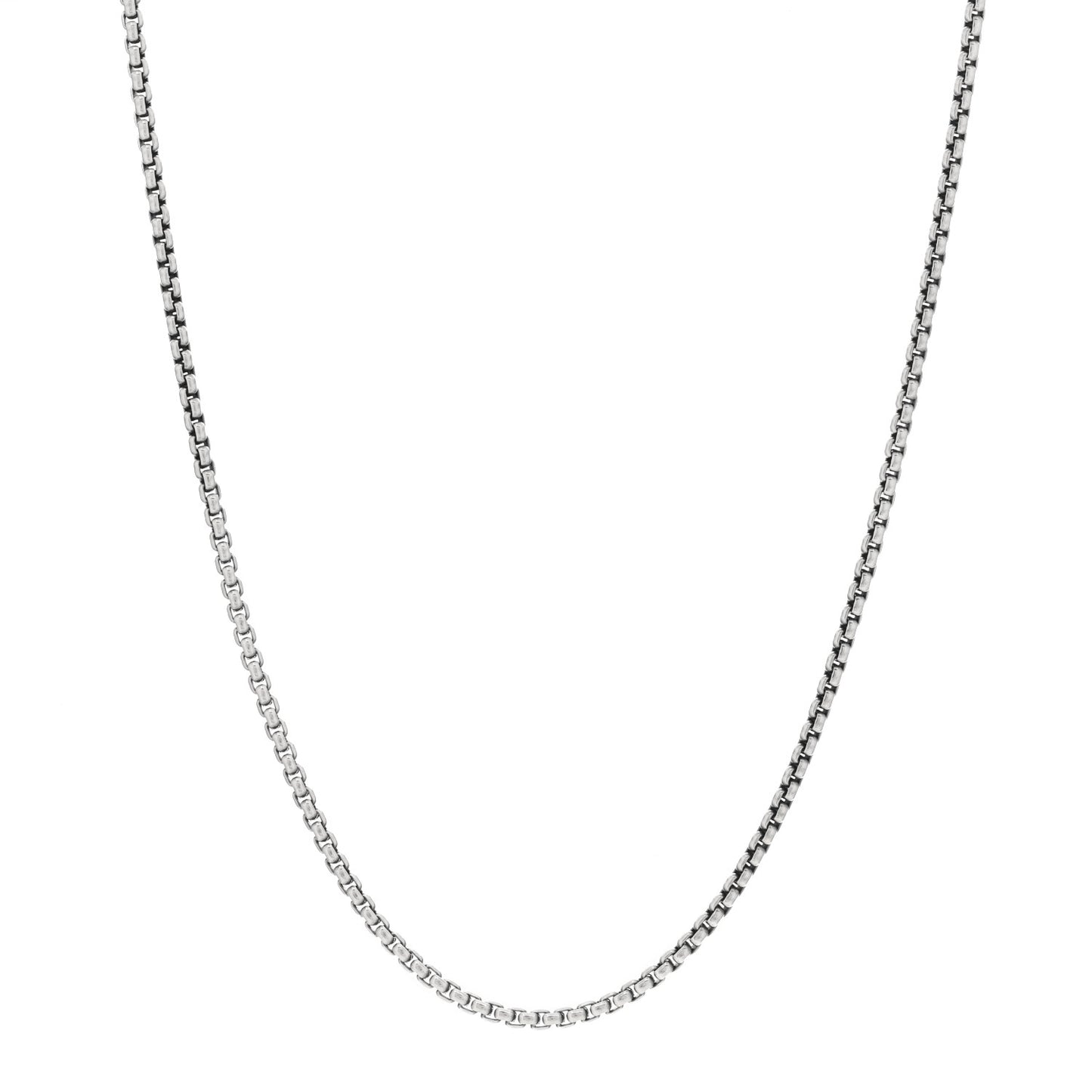 Sterling Silver 14K Yellow Gold 2.7mm Box Chain Necklace 16"