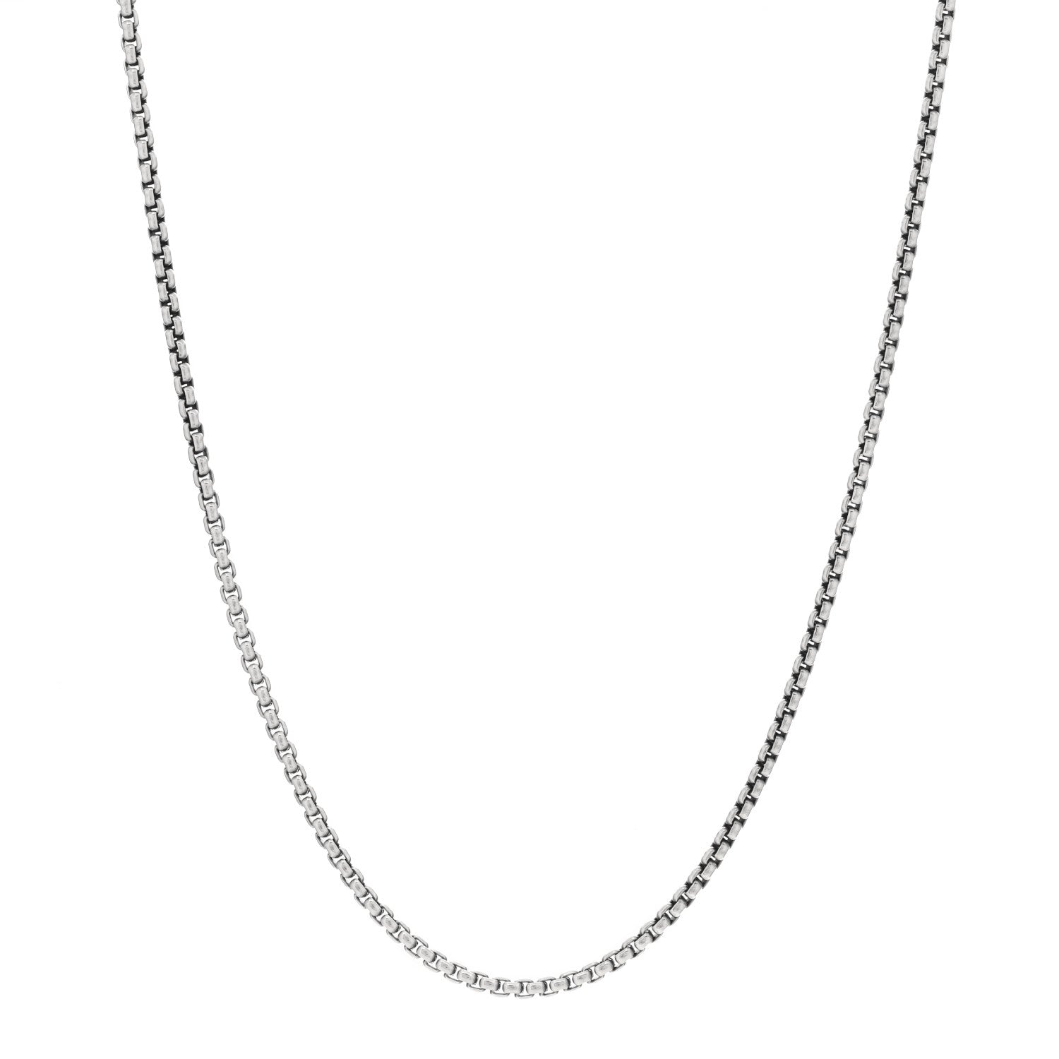 David Yurman Sterling Silver 14K Yellow Gold 2.7mm Box Chain Necklace 16" 1 of 3